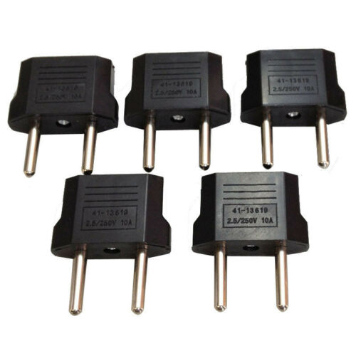 5pcs Usa Us To Eu Europe Euro Travel Charger Power Adapter Converter Wall Plug